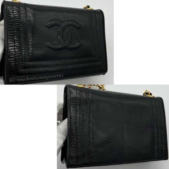 ❌SOLD❌Authentic Chanel vintage Lizard skin flap chain bag - Picture 6 of 17